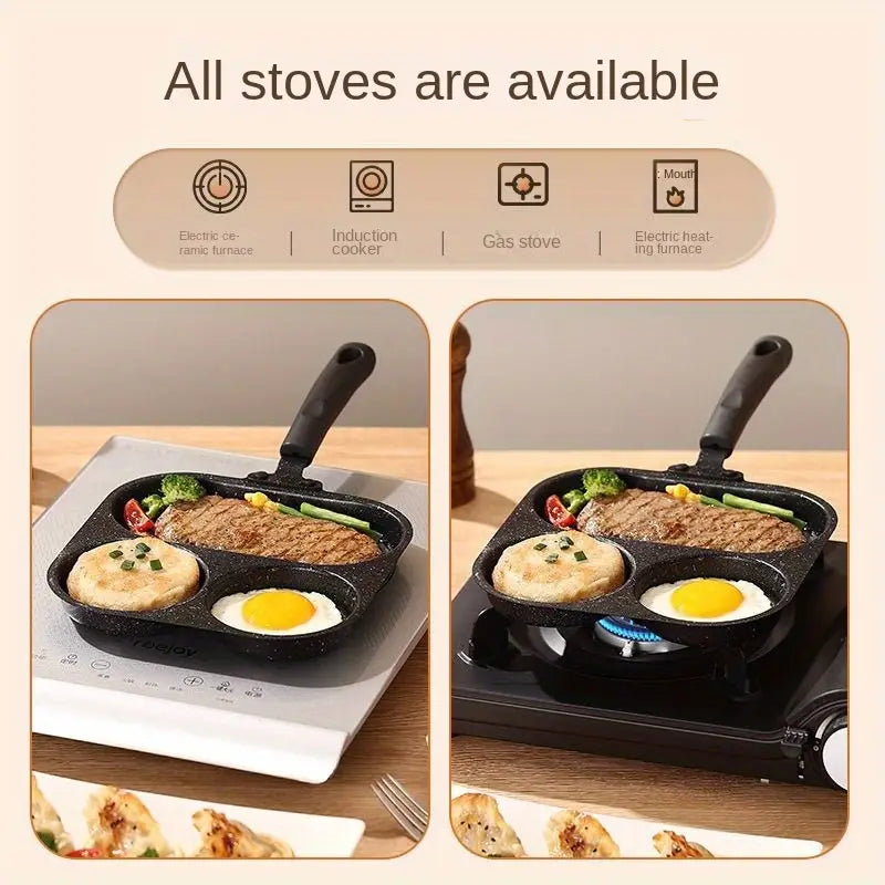 3-in-1 Non-Stick Cast Iron Breakfast Pan