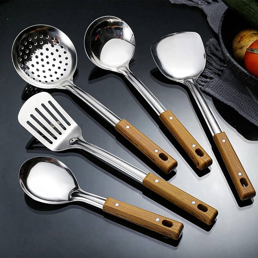 5pcs Stainless Steel Kitchen Cooking Utensils Set