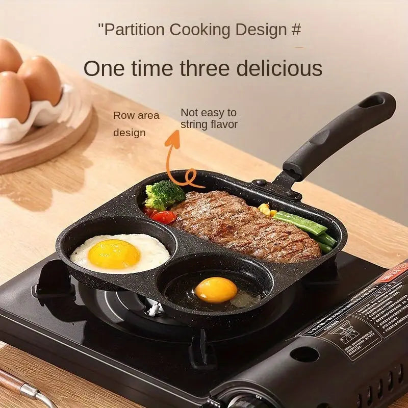 3-in-1 Non-Stick Cast Iron Breakfast Pan