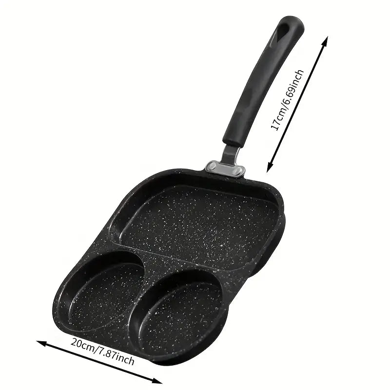 3-in-1 Non-Stick Cast Iron Breakfast Pan