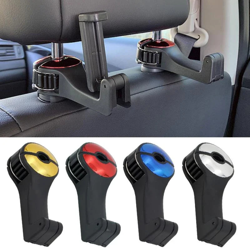 2-IN-1 Car Seat Headrest Hook and Phone Holder