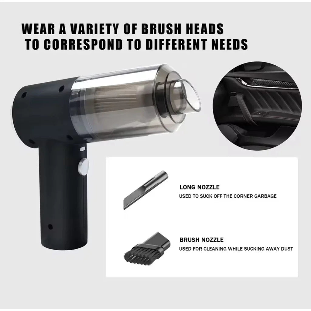 Portable 2in1 Car Vacuum Cleaner