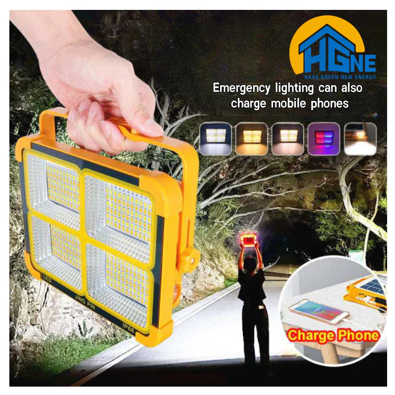 1000W Waterproof Solar Emergency Light – Power Up Your Nights, Rain or Shine!