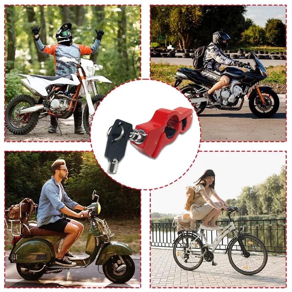 Anti-Theft Aluminum Alloy Grip Lock – Secure Your Ride in Seconds!