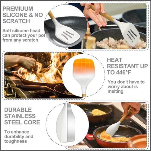 12PCS SILICONE KITCHEN UTENSILS SET