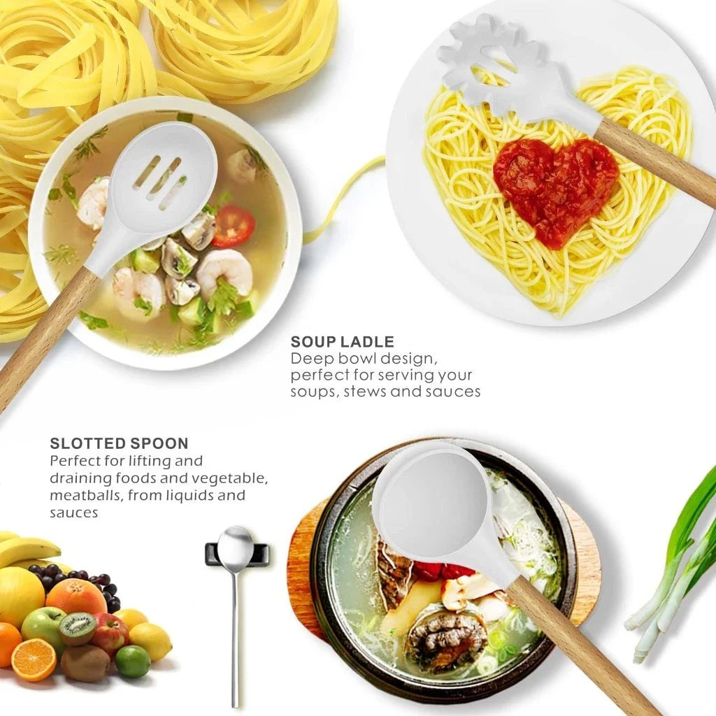 12PCS SILICONE KITCHEN UTENSILS SET