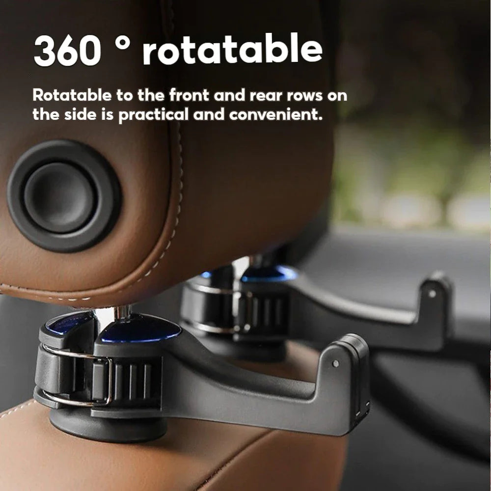 2-IN-1 Car Seat Headrest Hook and Phone Holder