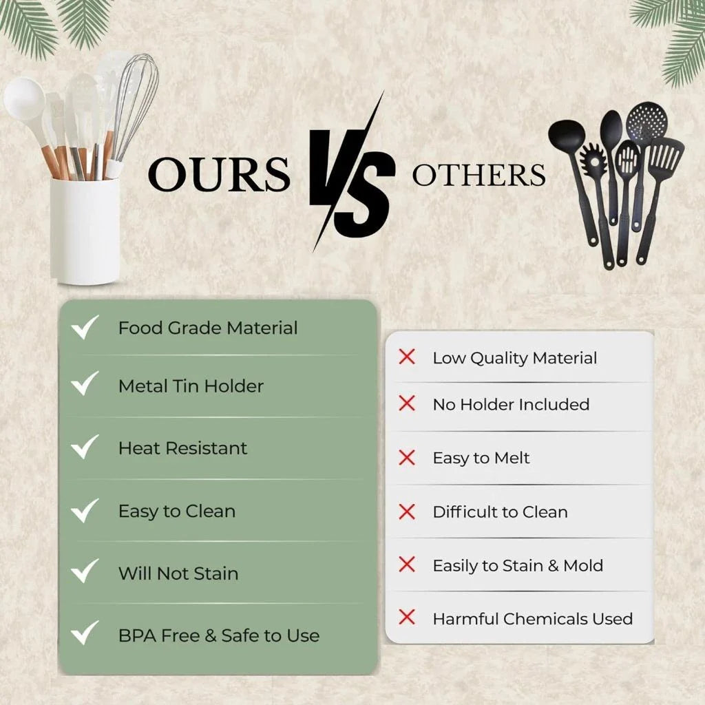 12PCS SILICONE KITCHEN UTENSILS SET