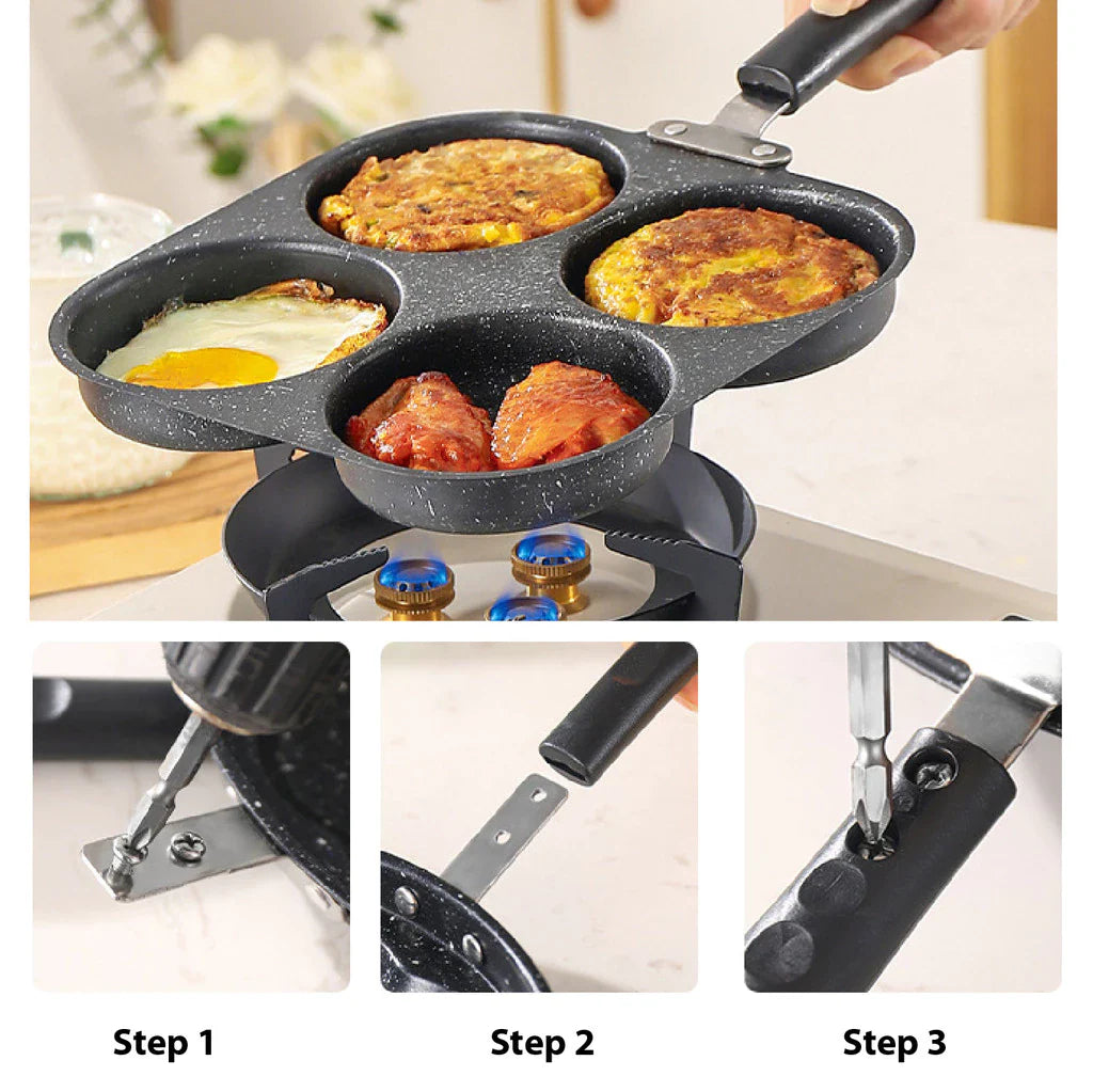 4-Hole Non-stick Egg Frying Pan