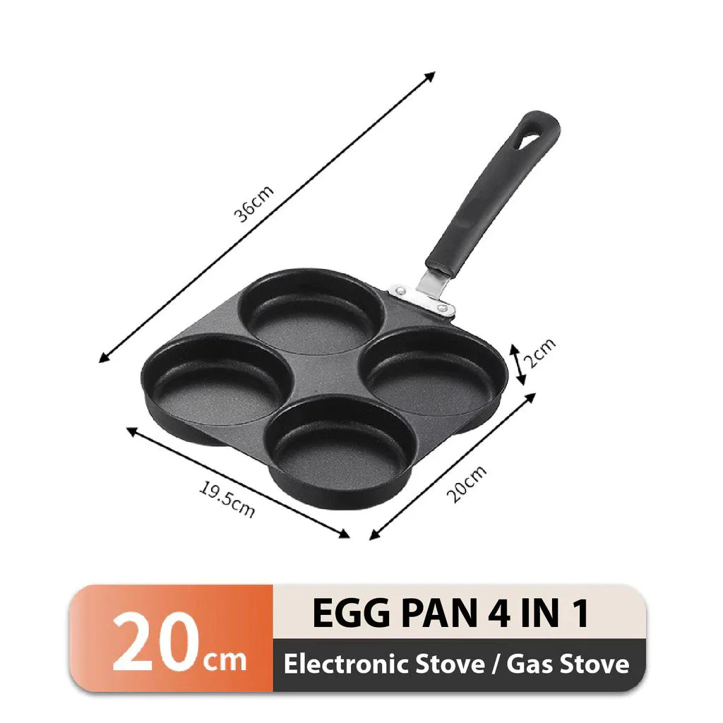 4-Hole Non-stick Egg Frying Pan