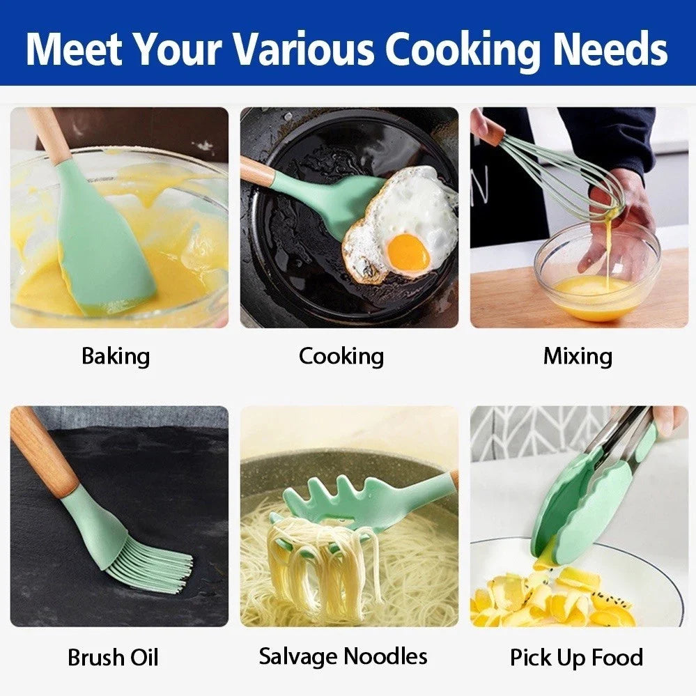 19pcs Silicone Kitchen Utensils Set